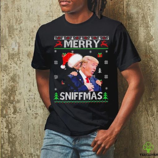 Merry Sniffmas Trump Biden Ugly Christmas Shirt