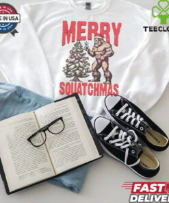 Merry Squatchmas Bigfoot Santa hat Christmas shirt