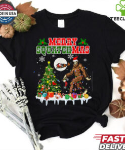 Merry Squatchmas Christmas Tree Santa Bigfoot Sasquatch T Shirt Recovered 3 Merry Squatchmas Christmas Tree Santa Bigfoot Sasquatch T Shirt Recovered