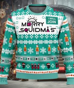 Merry Squidmas Squid Game 3D Ugly Christmas Sweater Christmas Holiday Gift