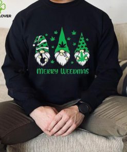 Merry Weedmas Gnomes Stoner Christmas Cannabis Marijuana Shirt