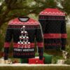 Santa With Wine Glass Ugly Christmas Sweater