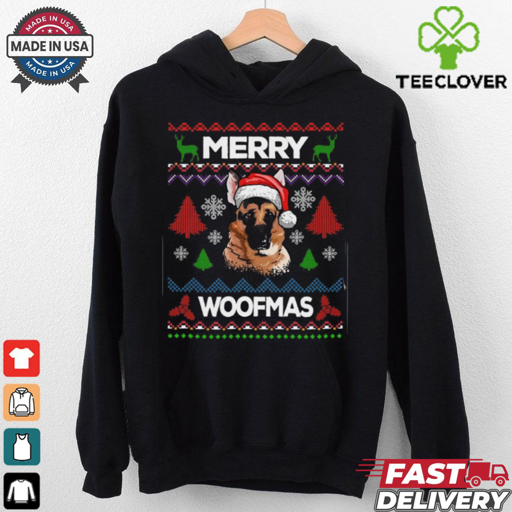 Merry Woofmas Ugly Sweater Christmas German Shepherd Lover Sweatshirt German Shepherd T Shirt Merry Woofmas Ugly Sweater Christmas German Shepherd Lover Sweatshirt German Shepherd T Shirt