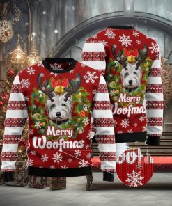 Merry Woofmas West HighLand White Terrier Knitted 3D Sweater For Christmas