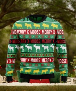 Merry X Moose Ugly Christmas Sweater Gift Men Women