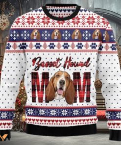 Merry Xmas Basset Hound Mom Awesome Gift For Christmas Ugly Christmas Sweater