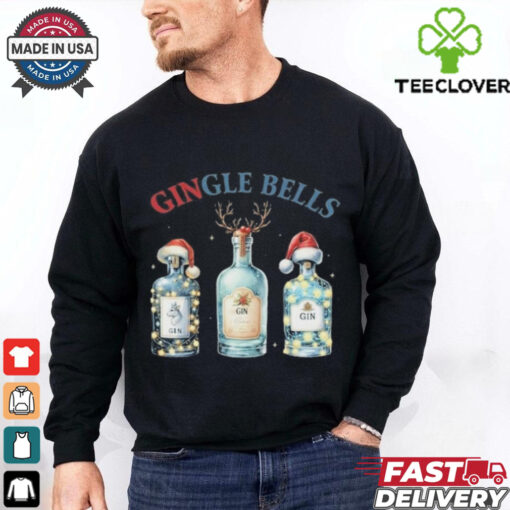 Merry Xmas Gingle Bells Gin Gin Bells Christmas Shirt