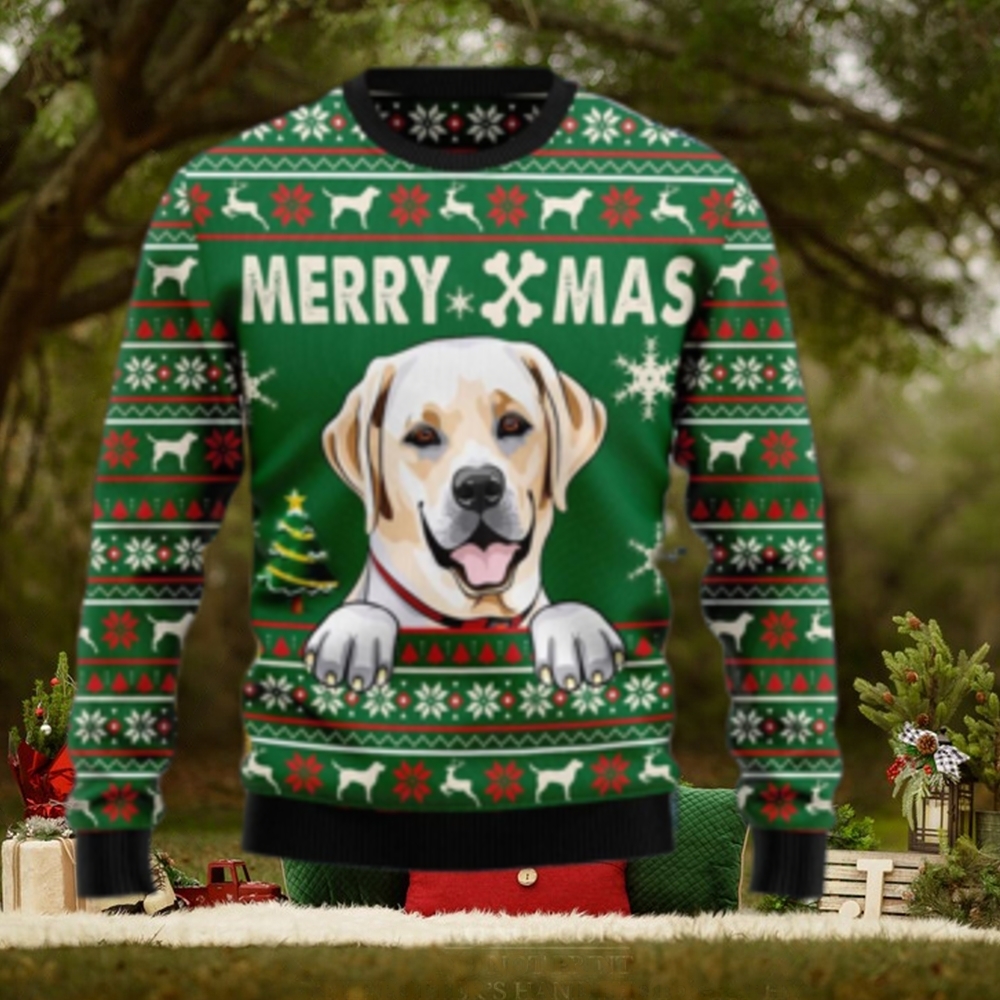 Black lab 2024 ugly christmas sweater