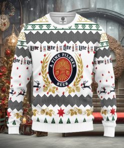 Merry Xmas Miller Lite Beer AOP Print Christmas Ugly Sweater For Men Women