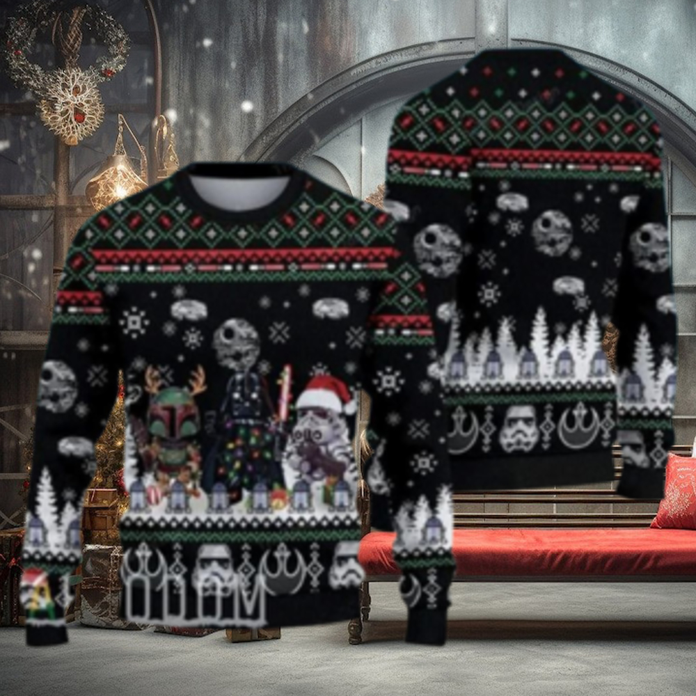 Merry Xmas Movies Star Wars Ugly Christmas Sweater Merry Xmas Movies Star Wars Ugly Christmas Sweater