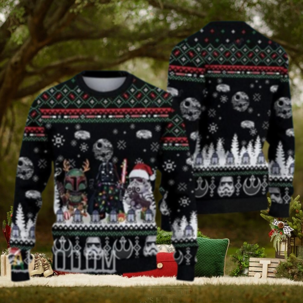 Merry Xmas Movies Star Wars Ugly Christmas Sweater Merry Xmas Movies Star Wars Ugly Christmas Sweater