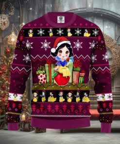 Merry Xmas Snow White Cartoon AOP Print Christmas Ugly Sweater For Men Women
