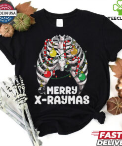 Merry Xraymas Creepy Christmas Ribcage Skeleton Xmas shirt