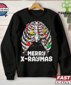 Merry Xraymas Creepy Christmas Ribcage Skeleton Xmas shirt