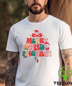 Merry and Pregnant Funny Pregnancy Reveal Shirt