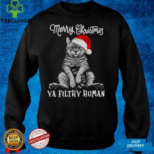 Merry christmas ya filthy human cat santa hoodie, sweater, longsleeve, shirt v-neck, t-shirt