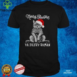 Merry christmas ya filthy human cat santa hoodie, sweater, longsleeve, shirt v-neck, t-shirt