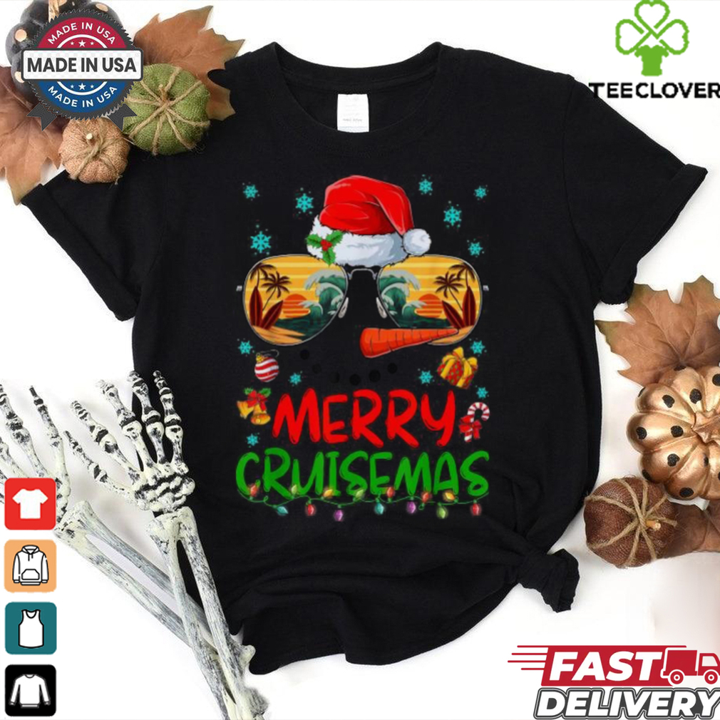 Merry cruisemas 2024 snowman face cruise squad Christmas T shirt Merry cruisemas 2024 snowman face cruise squad Christmas T shirt