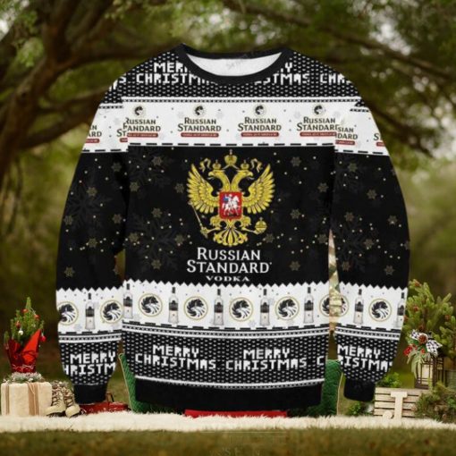 Mery Christmas Russian Standard Vodka Ugly Christmas Sweater Impressive Gift For Men And Women