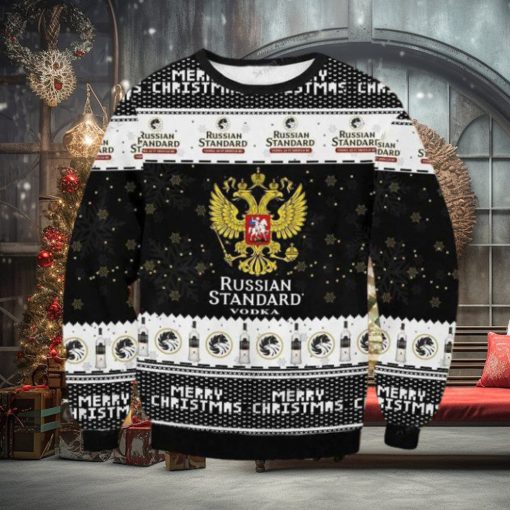 Mery Christmas Russian Standard Vodka Ugly Christmas Sweater Impressive Gift For Men And Women