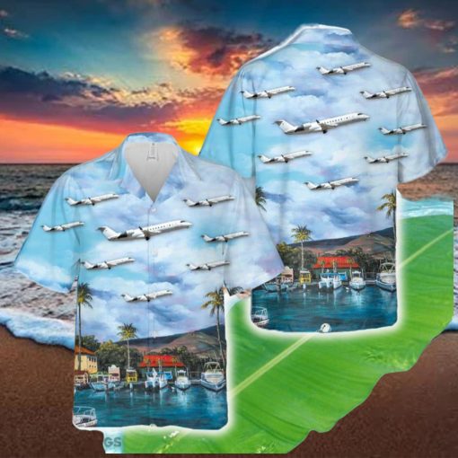 Mesa Airlines Bombardier CRJ 200LR Hawaiian Shirt