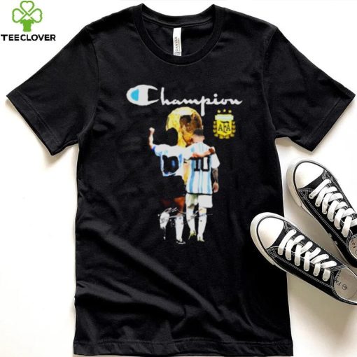 Messi And Maradona World Cup Champion 2022 Signatures Shirt