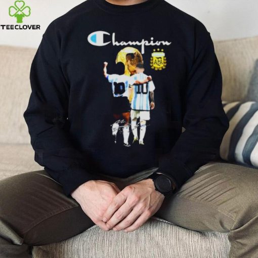 Messi And Maradona World Cup Champion 2022 Signatures Shirt