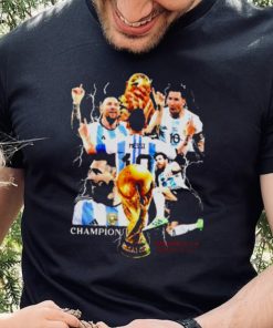 Messi World Cup Qatar 2022 Argentina Champions T Shirt