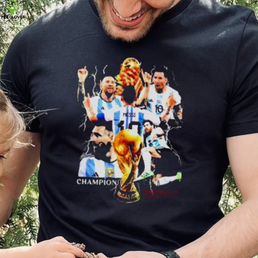 Messi World Cup Qatar 2022 Argentina Champions T Shirt