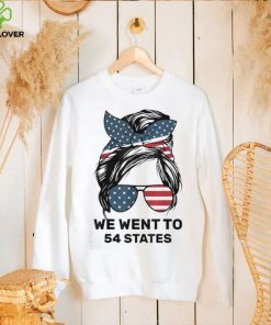 Messy Bun American Flag We Wen To 54 States Shirt