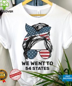 Messy Bun American Flag We Wen To 54 States Shirt