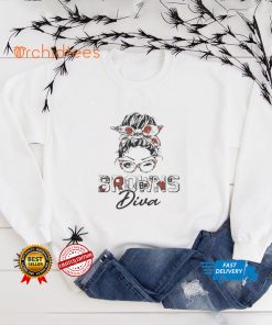 Messy Bun Girl Cleveland Browns Diva Shirt