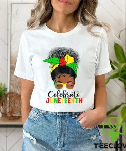 Messy Bun Juneteenth Celebrate 1865 June 19th T Shirt