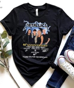 Metallic 41th anniversary 1981 2023 thank you for the memories signatures shirt