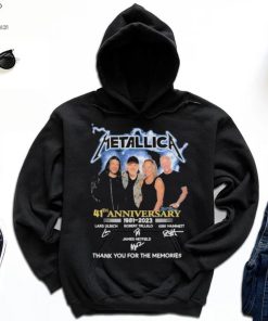 Metallic 41th anniversary 1981 2023 thank you for the memories signatures shirt