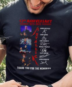 Metallica 42ND Anniversary 1973 2023 thank You for the memories signatures hoodie, sweater, longsleeve, shirt v-neck, t-shirt