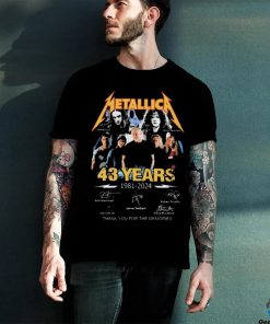 Metallica 43 Year 1981 2024 Thank You For The Memories Signatures shirt 1 Metallica 43 Year 1981 2024 Thank You For The Memories Signatures shirt