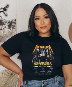 Metallica 43 Year 1981 2024 Thank You For The Memories T Shirt