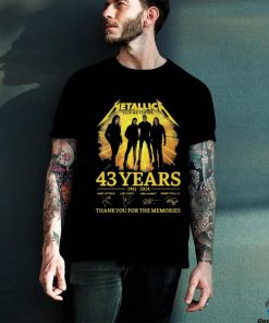 Metallica 43 Year Thank You For The Memories Signatures hoodie, sweater, longsleeve, shirt v-neck, t-shirt