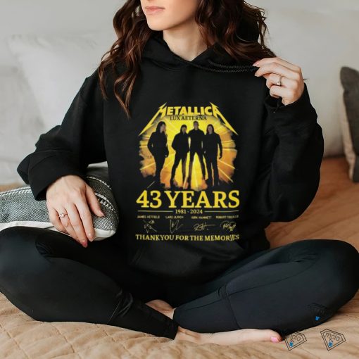 Metallica 43 Year Thank You For The Memories Signatures hoodie, sweater, longsleeve, shirt v-neck, t-shirt