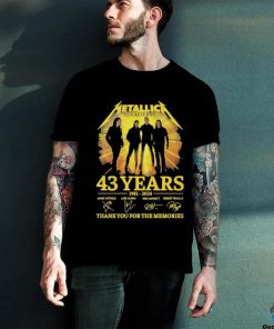 Metallica 43 Year Thank You For The Memories T Shirt