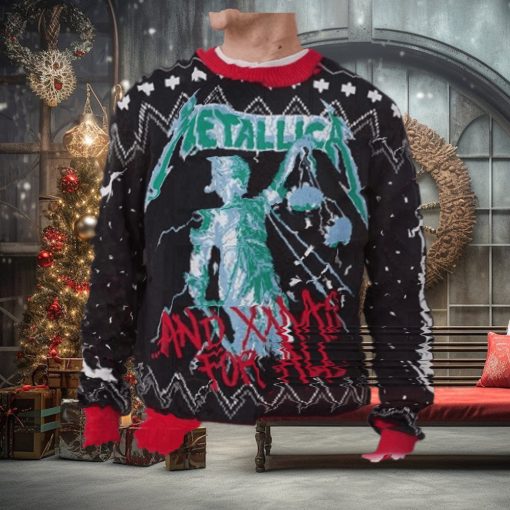 Metallica And Xmas For All Gift For Fans Black Knitted Ugly Christmas Sweater