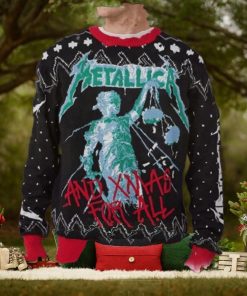 Metallica And Xmas For All Gift For Fans Black Knitted Ugly Christmas Sweater
