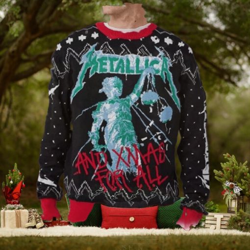 Metallica And Xmas For All Gift For Fans Black Knitted Ugly Christmas Sweater