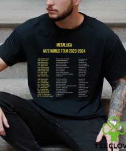 Metallica Band Metal Tour 2023 2024 Event Merch, M72 World Tour 2023 2024 Shirt, Vintage Metallica Band Tour Dates 2024 Shirt