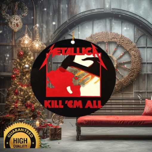 Metallica Kill Em All Album Cover 2023 Xmas Holiday Gift Ceramic Christmas Decorations Ornament