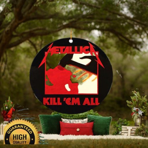 Metallica Kill Em All Album Cover 2023 Xmas Holiday Gift Ceramic Christmas Decorations Ornament