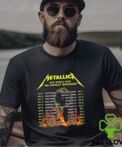 Metallica Lux Aeterna 42 Years 1981 2023 Merch, Metallica M72 World Tour No Repeat Weekend Shirt, Metallica Rock N Roll Tour Dates 2023 Shirt