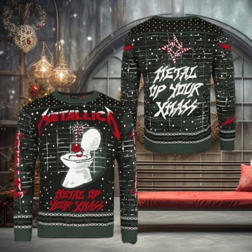 Metallica Metal Up Your Ass Xmas Holiday Ugly Christmas Sweater