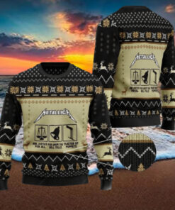 Metallica Metallica And Justice For All For Whom The Bells Tolls Master Of Puppets Knitted Holiday Christmas Ugly Sweater